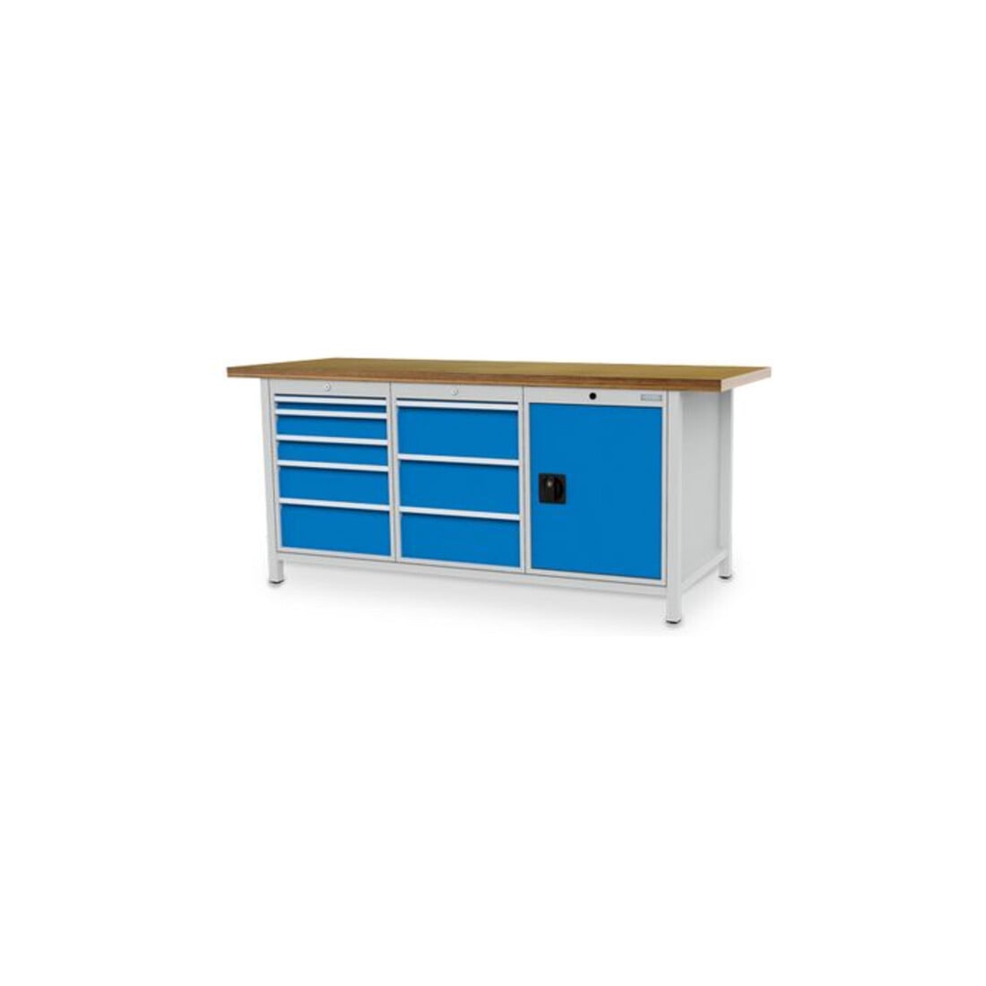 Bedrunka+Hirth Kastenwerkbank Serie 2000/500 mit 8 Schubladen BxTxH 2000x750x959 mm