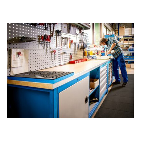 Bedrunka+Hirth Kastenwerkbank Serie 2000/500 mit 8 Schubladen BxTxH 2000x750x959 mm