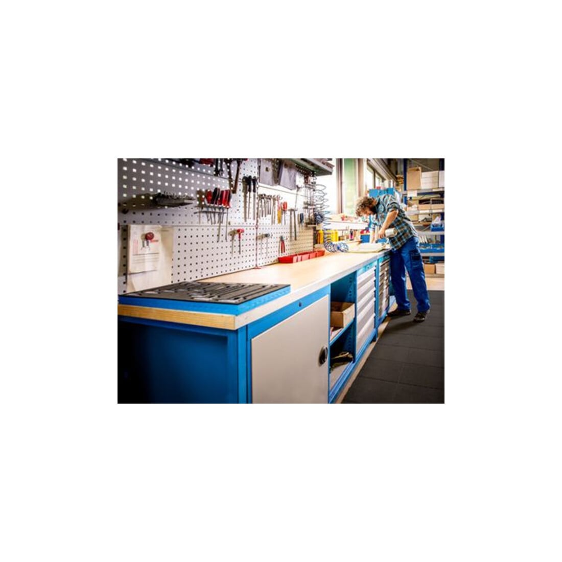 Bedrunka+Hirth Kastenwerkbank Serie 2000/500 mit 8 Schubladen BxTxH 2000x750x959 mm