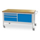 Bedrunka+Hirth Mobile Werkbank R 24-24 Tiefe 750mm 5 Schubladen 1 Flügeltür