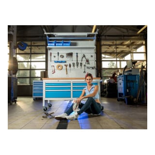 Bedrunka+Hirth Mobile Werkbank Tiefe 750mm R 18-24 4 Schubladen 1 Flügeltür