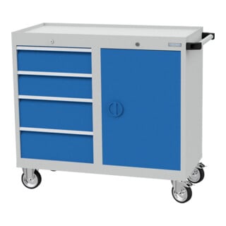 Bedrunka+Hirth Mobiler Schubladenschrank R 18-16 Tiefe 500mm 4 Schubladen