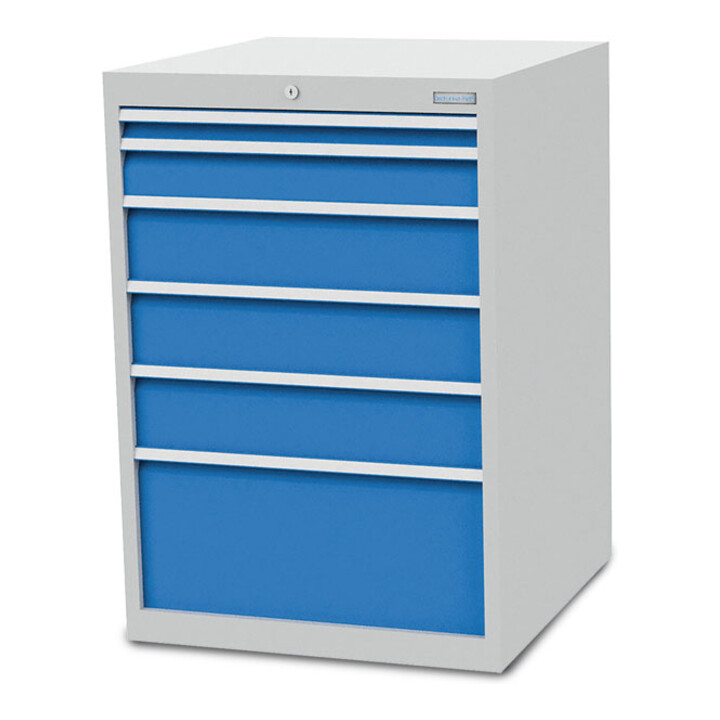 Bedrunka+Hirth Schubladenschrank T736 R 24-24 mit 6 Schubladen 1x50 1x100 3x150 1x300 mm