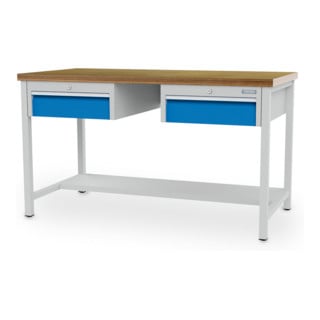 Bedrunka+Hirth Table de travail avec bloc tiroirs suspendus