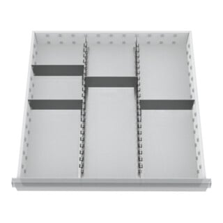 Bedrunka und Hirth Insert de tiroir Série 700, rails intermédiaires avec cloisons pour 100 mm