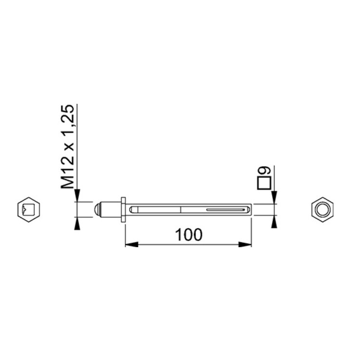 Bef-set.K/G Profilstift 3310 Wechselschutzgarnituren 9x100mm 67-72mm HOPPE