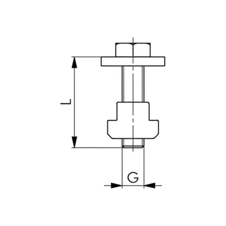 Befestigungssatz Nr.7500BZ BZ-25 M12x14 f.Zwischenelement AMF