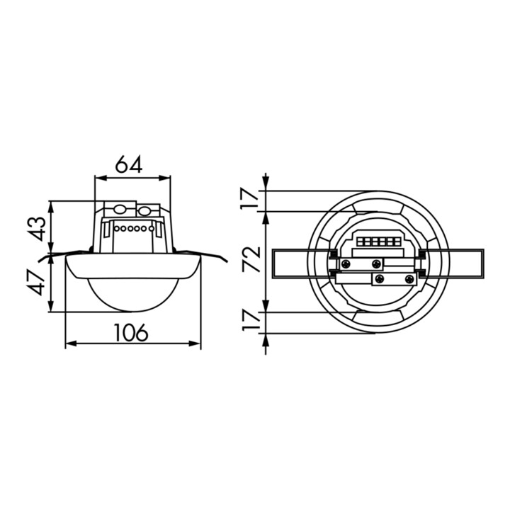BEG Brück Electronic Decken-Bewegungsmelder PD4N-1C-DE
