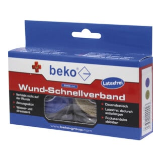 Beko Pansements rapides pour plaies Boîte 2 rouleaux de 4,50 m 2908002
