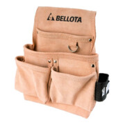 bellota Werkzeuggürtel, Leder, 4 Taschen