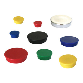 Beloh Aimants d'organisation ronds 10 mm rouge
