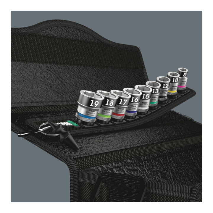 Belt B 1 Jeu de douilles Zyklop 3/8" avec fonction de retenue, 10 pièces