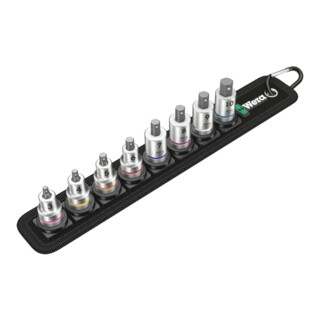 Belt B 2 Jeu de douille-embouts Zyklop 3/8" pour vis six pans creux avec fonction de retenue, 8 pièces