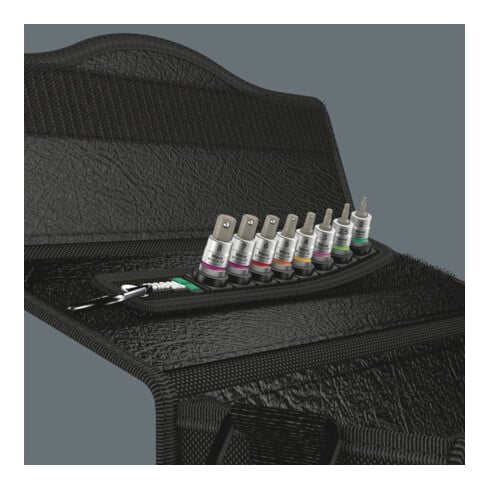 Belt B 2 Jeu de douille-embouts Zyklop 3/8" pour vis six pans creux avec fonction de retenue, 8 pièces