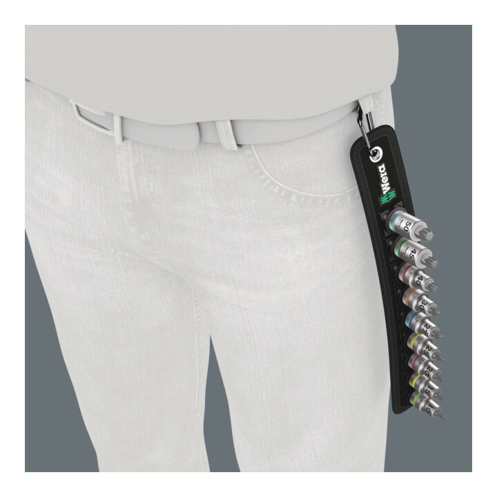 Belt B 3 TX HF Zyklop Jeu de douille-embouts TX 3/8" avec fonction de retenue, 9 pièces