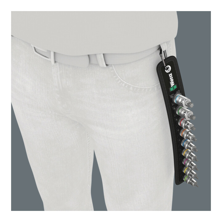 Belt B 3 TX HF Zyklop Jeu de douille-embouts TX 3/8" avec fonction de retenue, 9 pièces