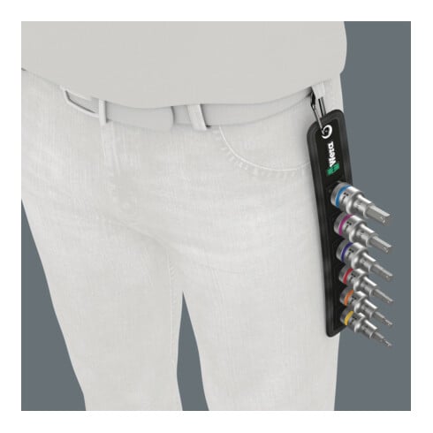 Belt C 2 Jeu de douille-embouts Zyklop 1/2" pour vis six pans creux avec fonction de retenue, 6 pièces