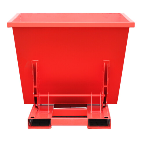 Conteneur à bascule STIER avec mécanisme de roulement