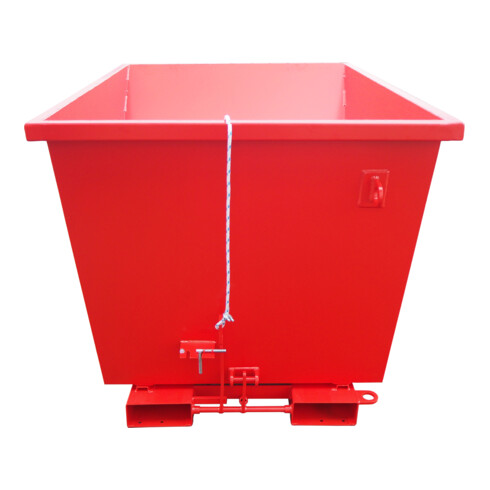 Conteneur à bascule STIER avec mécanisme de roulement