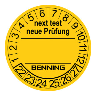 BENNING Badges de test D30mm RL