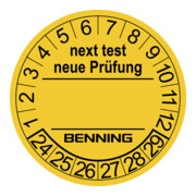 BENNING Badges de test D30mm RL-3
