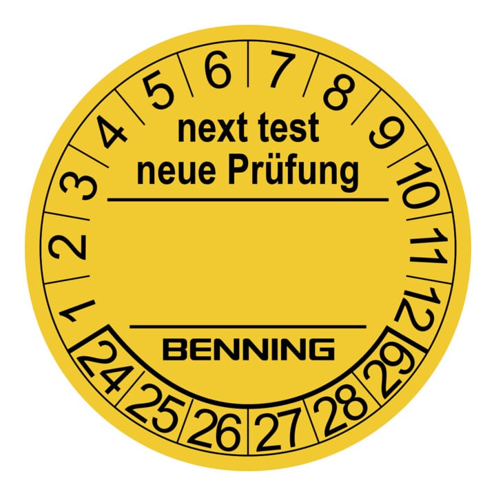 BENNING Badges de test D30mm RL