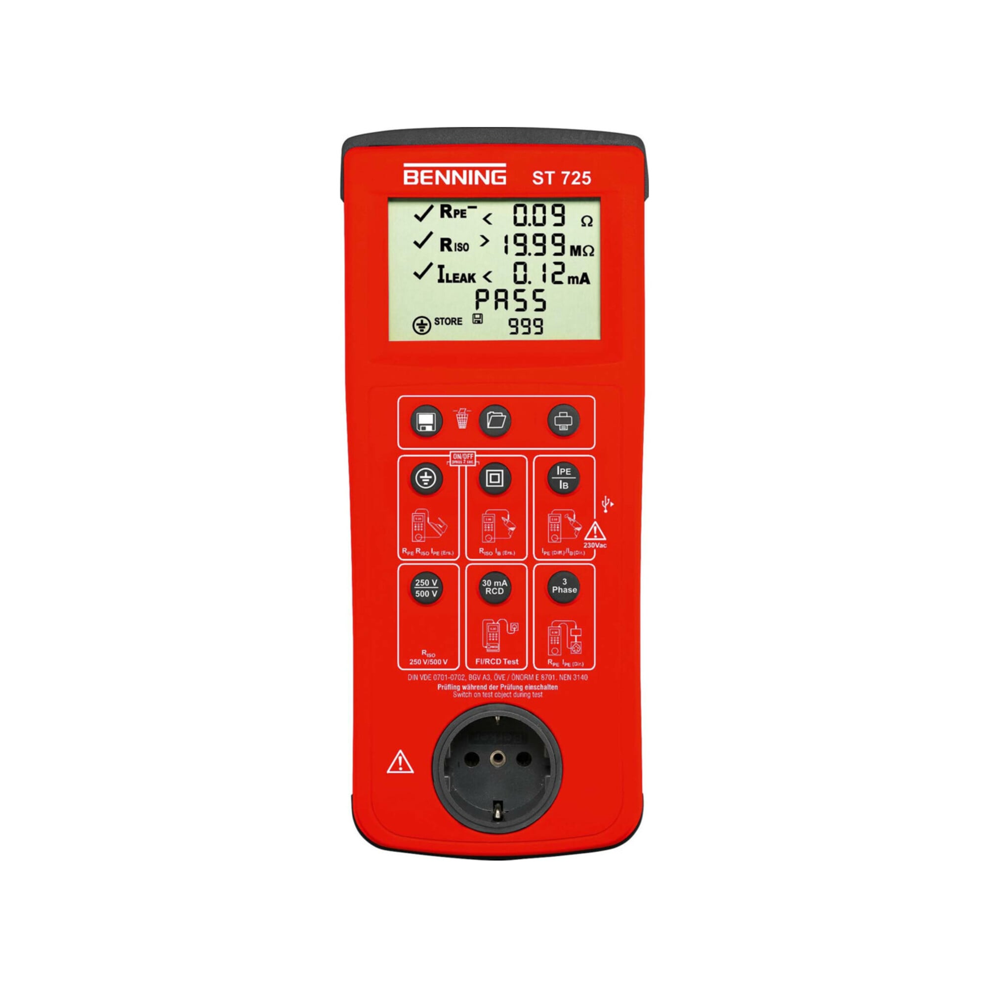 Benning Gerätetester Batterie-u.Netzbetr. BENNING ST 725