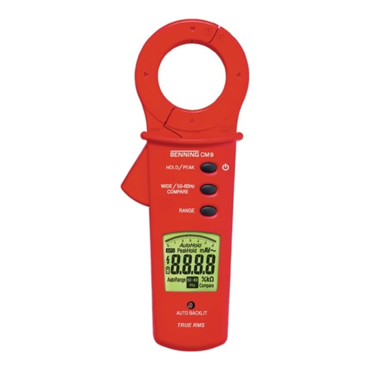 BENNING Leckstromzange CM 9 Messber.1 µA-100 A AC Zangenöffnung max.40mm