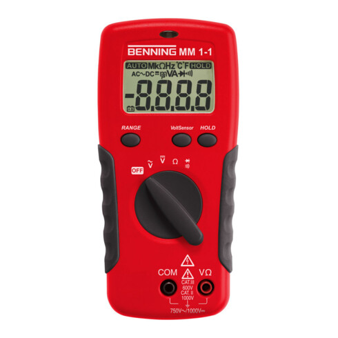 BENNING Multimeter 0,1 mV-1000V DC / 1mV-750V AC MM 1-1
