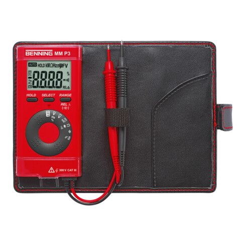 BENNING Multimeter 0,1 mV-600 V DC 0,1mV-600 V AC m.Batterien/Messleitungen/Etui MM P3