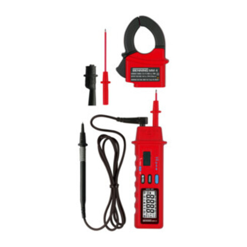 BENNING Multimeter 0,1 mV-600 V DC 1 mV-600 V AC mit Batterien/Messleitungen/Tasche MM 4