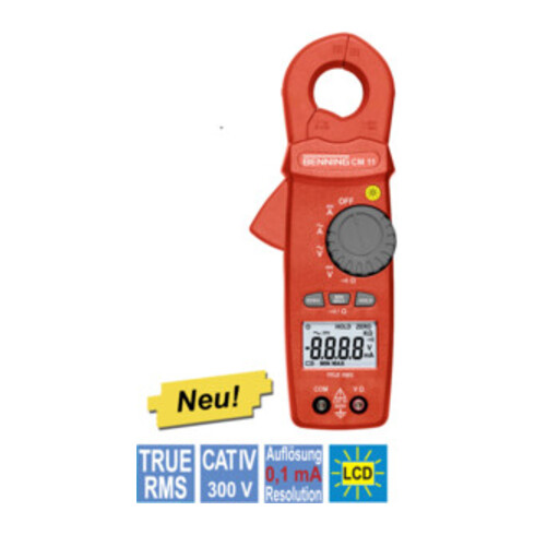 Benning Pinza amperometrica Milliamp AC/DC 11cm