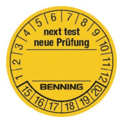 BENNING Prüfplaketten D30mm RL