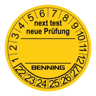 BENNING Prüfplaketten D30mm RL