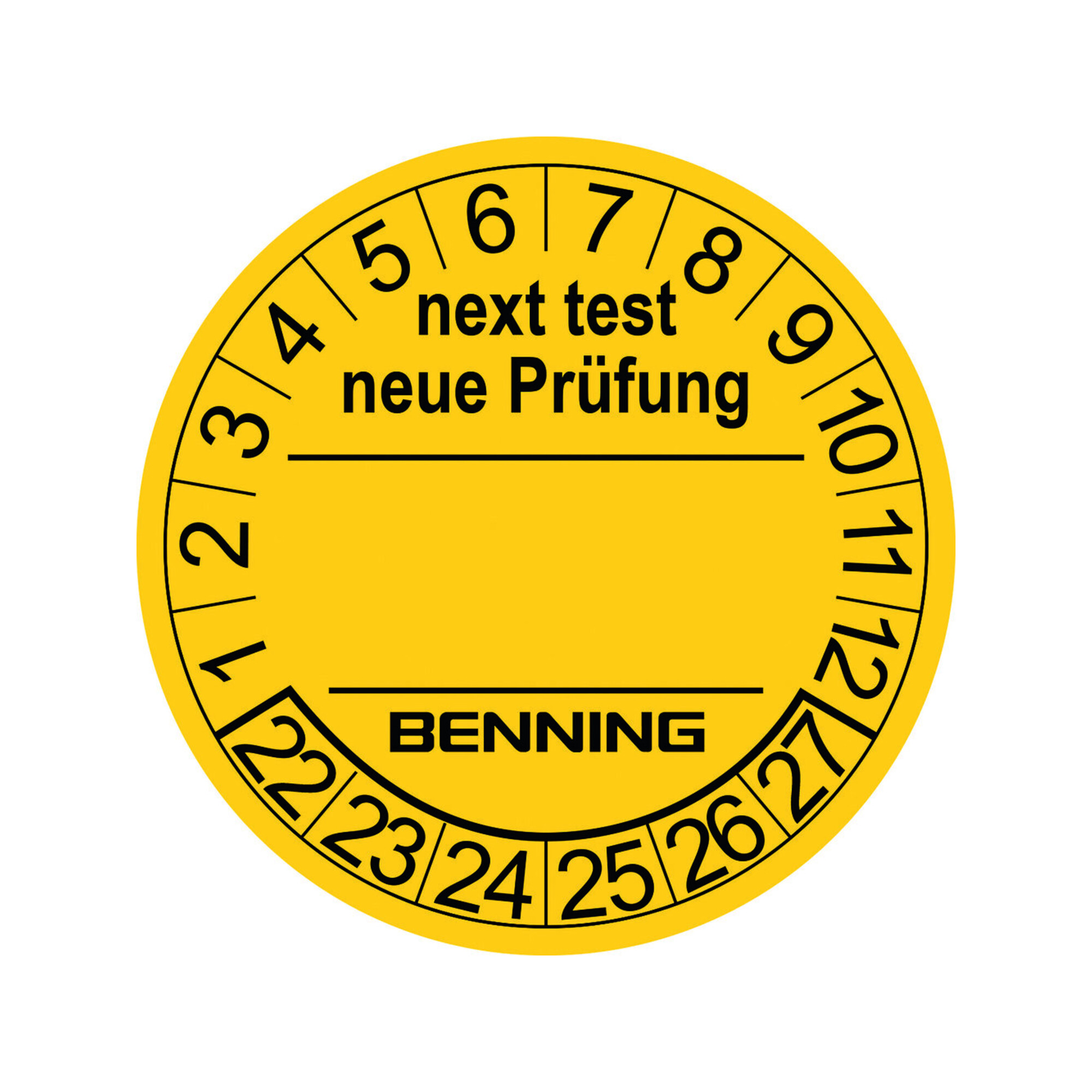 BENNING Prüfplaketten D30mm RL
