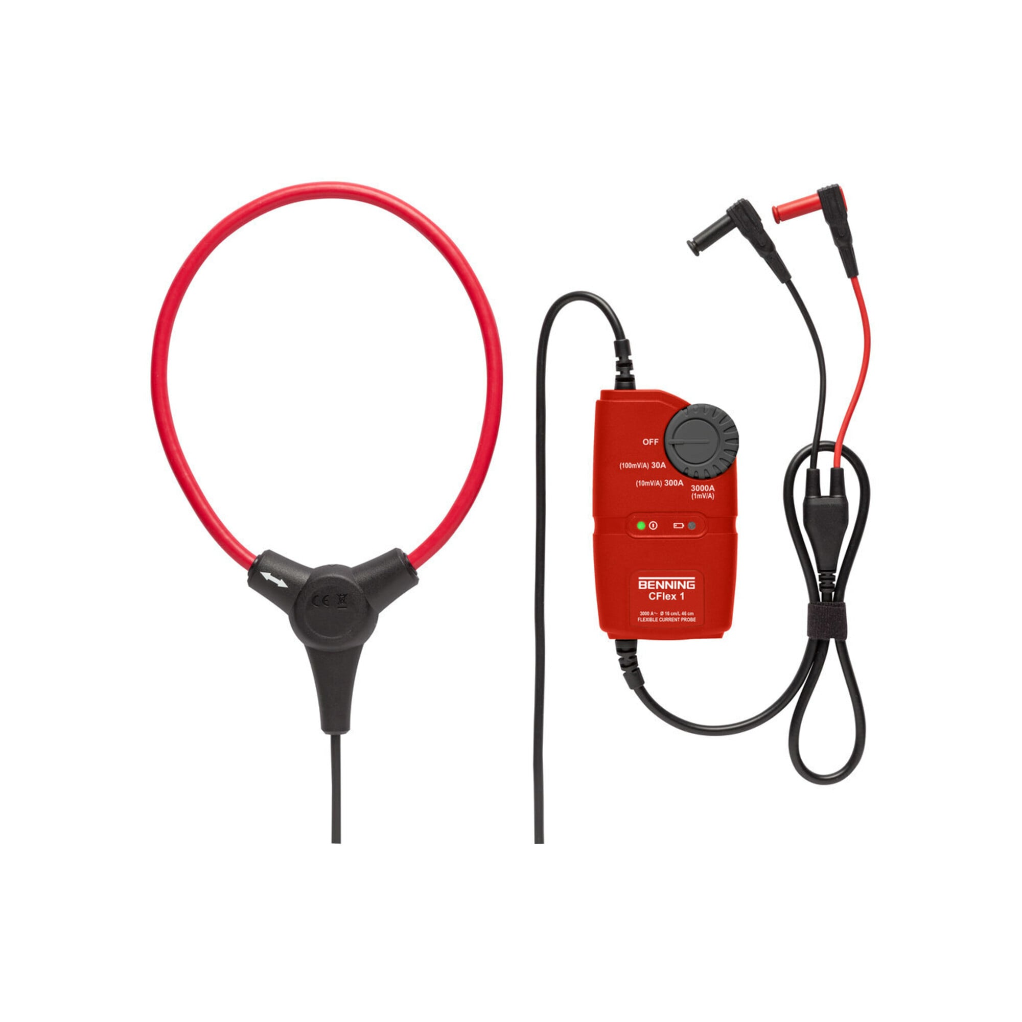 BENNING Stromwandler 0,3 - 3000 Ampere flexible Messschleife inkl. Tasche/Batterien