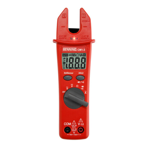 BENNING Stromzangen-Multimeter 0,1 V-750 V AC 0,1 A-200 A Wechselstr. M.Batterien CM 1-3