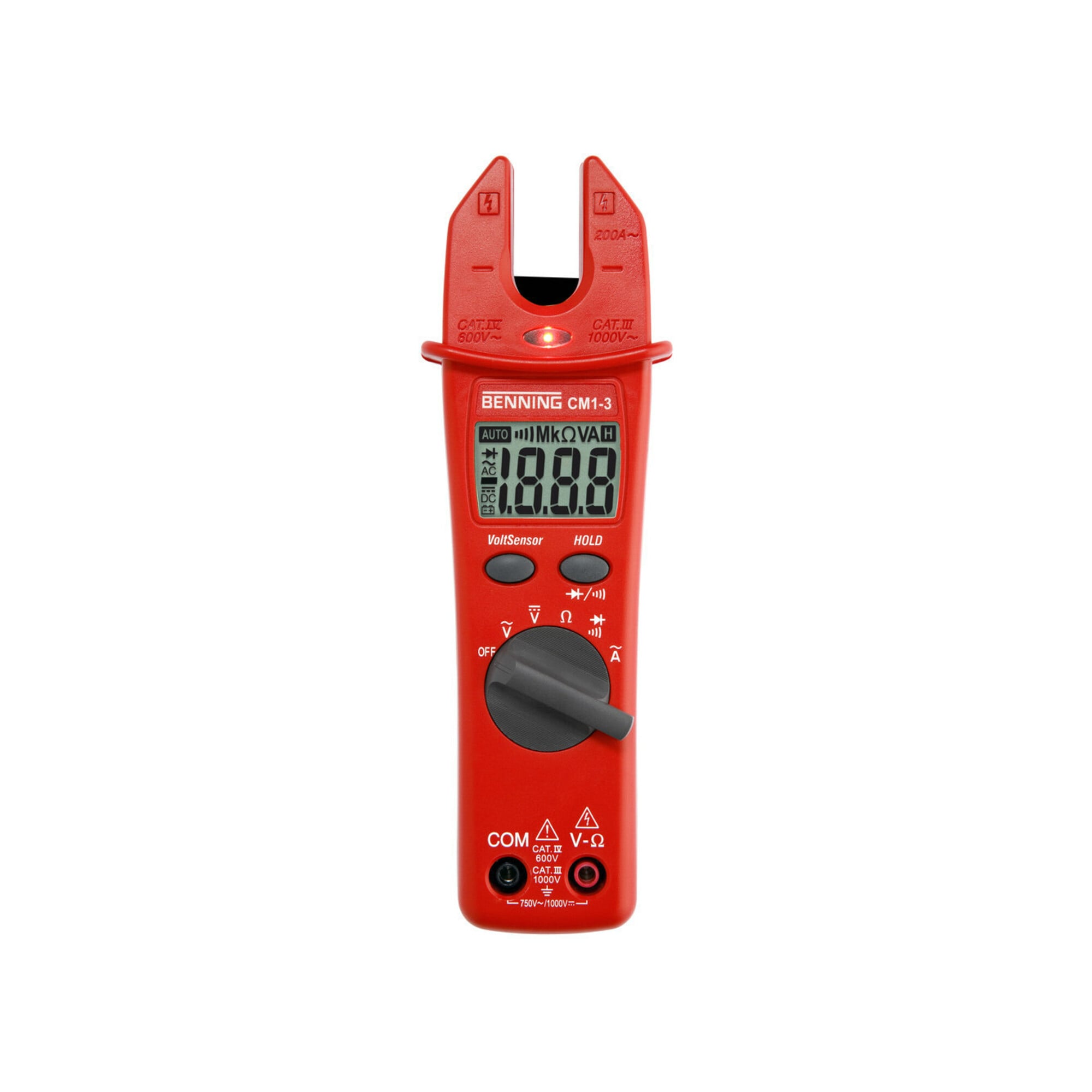 BENNING Stromzangen-Multimeter 0,1 V-750 V AC 0,1 A-200 A Wechselstr. M.Batterien CM 1-3