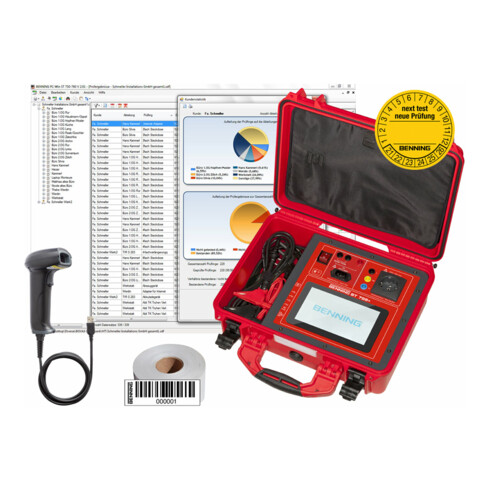 Benning Tester per apparecchi ST 755+ set c.conduttore di protezione/resistenza di isolamento 1 set
