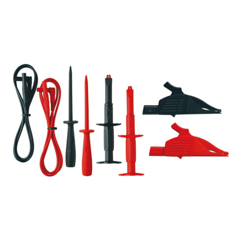 BENNING testsnoer set TA 3 044126 8 stuks Meettips d. 4 mm lengte 1000 mm