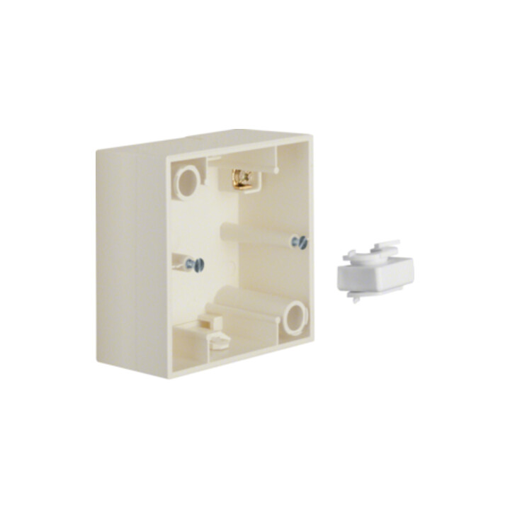 Berker Boîtier apparent 1f. blanc/transparent 10418982
