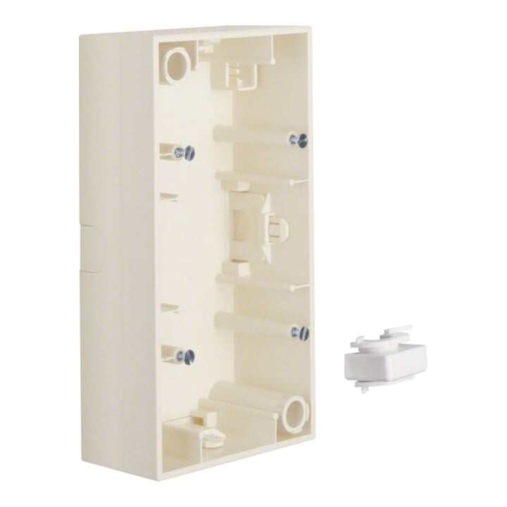 Berker Boîtier saillie 2x blanc/verre 10428982