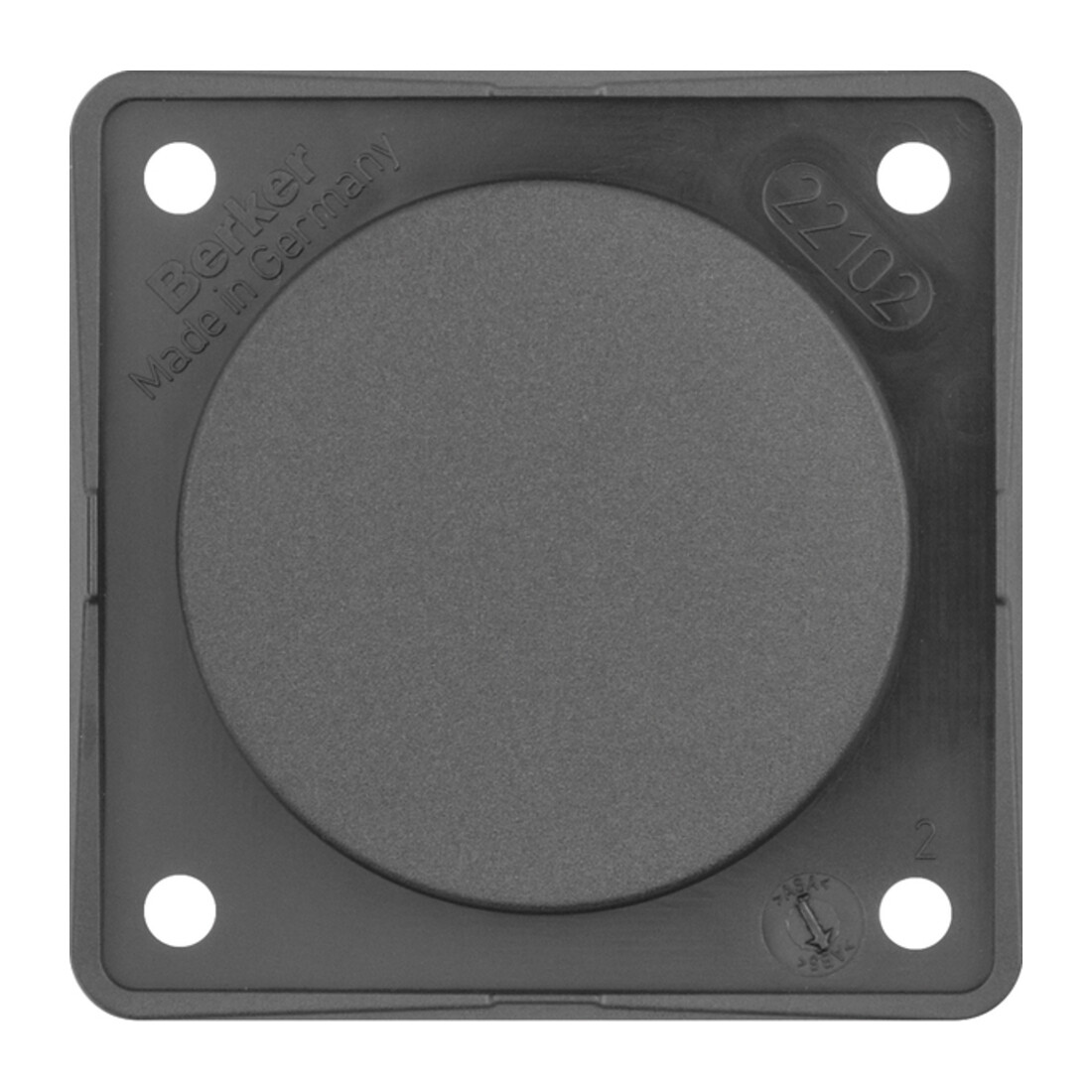 Berker Bouchon aveugle anthracite avec plaque de fixation 945162505