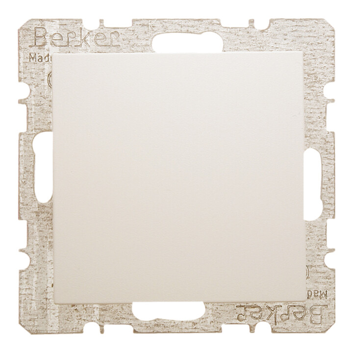 Berker Cache-prise blanc/gris avec pièce centrale 6710098982