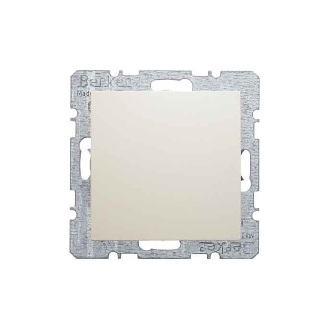 Berker Cache-prise blanc/gris avec pièce centrale 6710098982