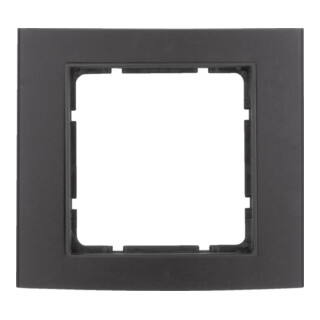 Berker Cadre 1f. alu/noir/anthracite 10113005