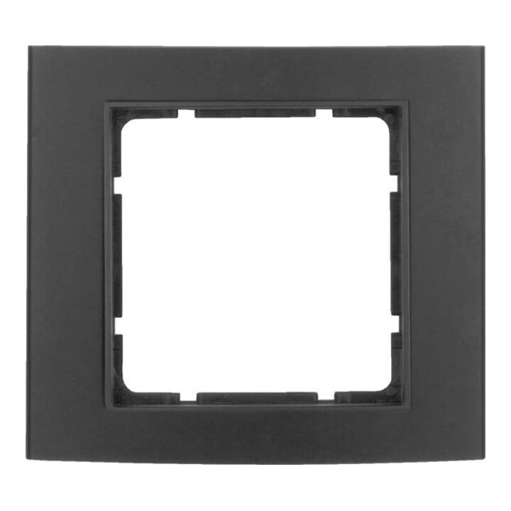 Berker Cadre 1f. alu/noir/anthracite 10113005