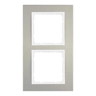 Berker Cadre 2f. alu/pws 10123904