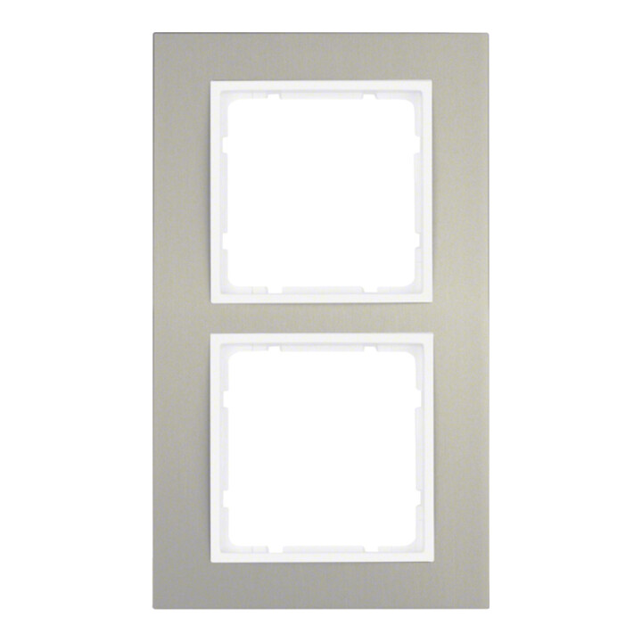 Berker Cadre 2f. alu/pws 10123904