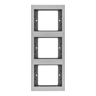 Berker Cadre alu 3 fois vertical 13337003